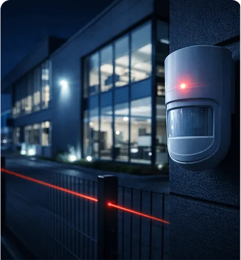 Burglar alarm and perimeter control